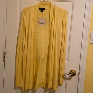 Yellow cardigan sweater
